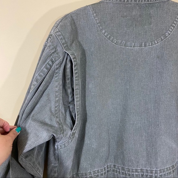 Eddie Bauer Men Green Denim Carpenter Jacket Coat - Picture 11 of 16